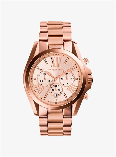 michael kors oversized bradshaw gold-tone watch gold one size|Michael Kors bradshaw watch.